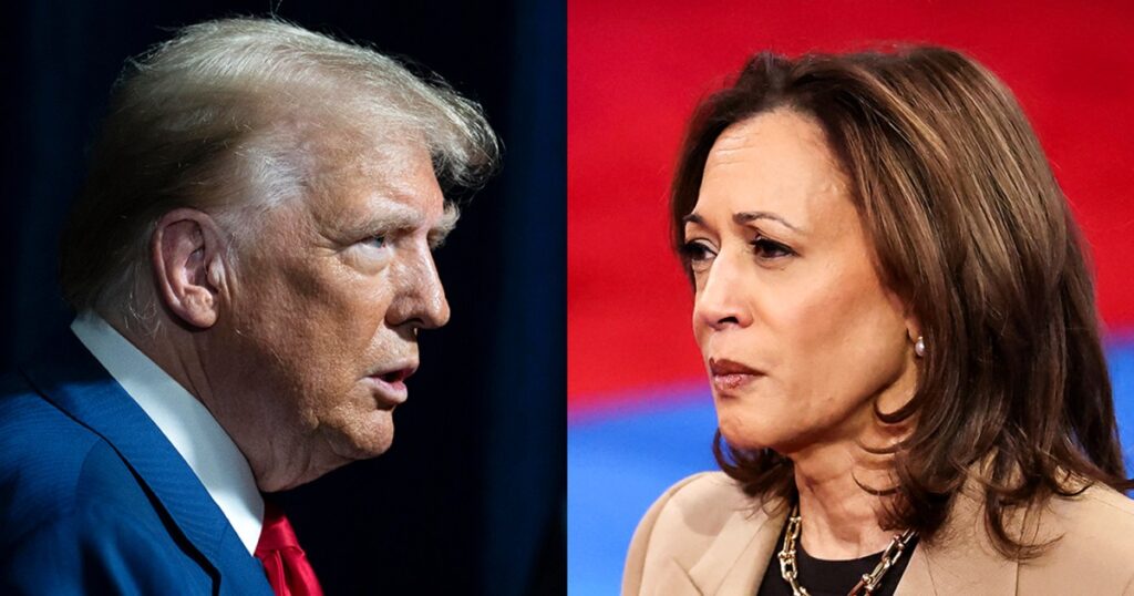 How do trump and harris compare in polls